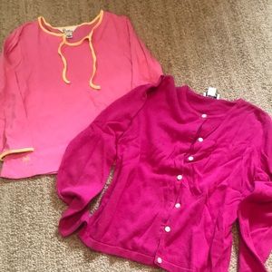 Lily Pulitzer Girls Sweater  and Tee shirt.